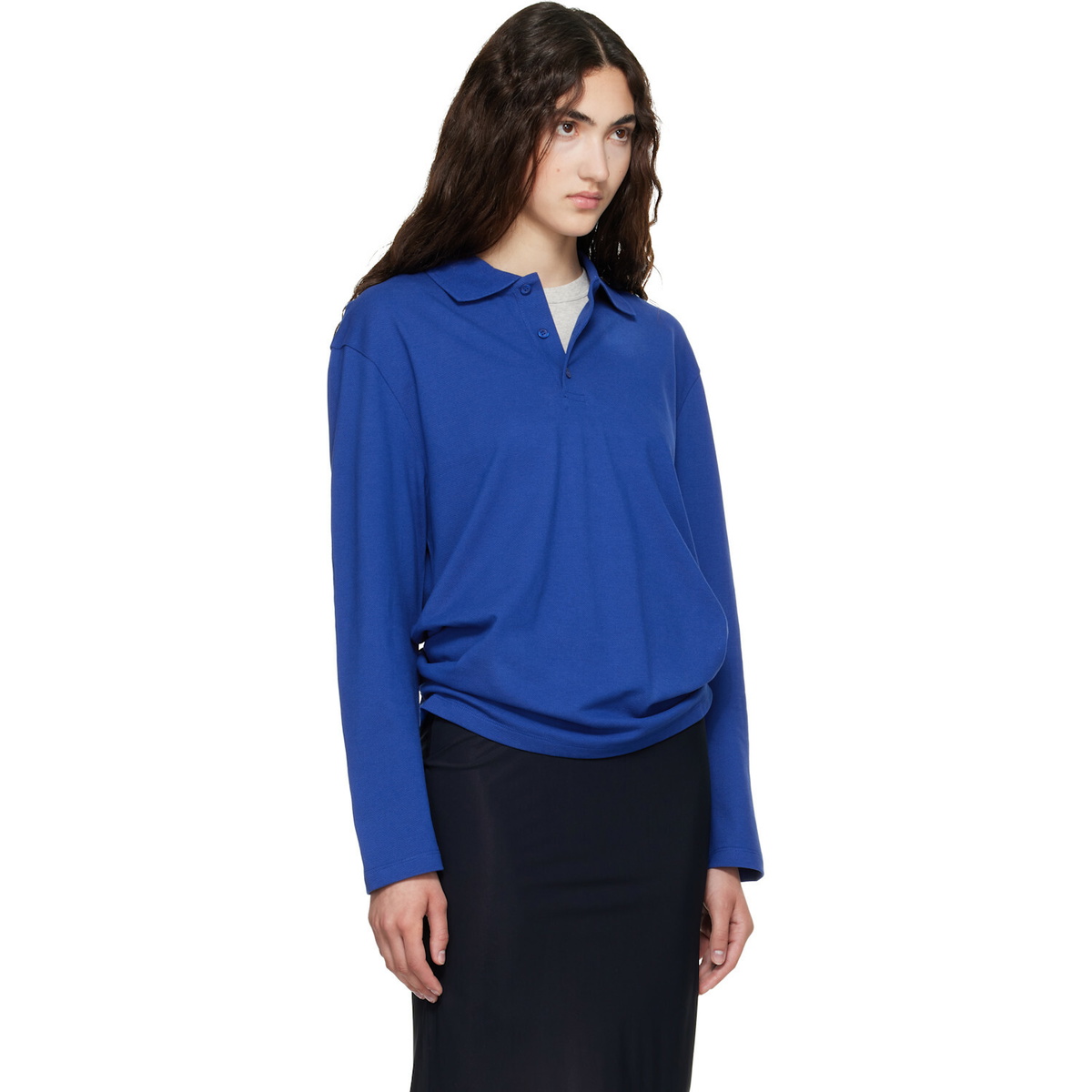 FLORE FLORE SSENSE Exclusive Blue Diana Polo