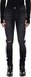 AMIRI Black Bones Slash Jeans