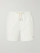 Polo Ralph Lauren - Straight-Leg Logo-Embroidered Cotton-Corduroy Drawstring Shorts - Neutrals