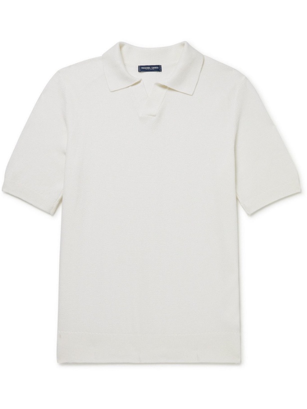 Photo: FRESCOBOL CARIOCA - Rino Cotton and Silk-Blend Polo Shirt - Neutrals