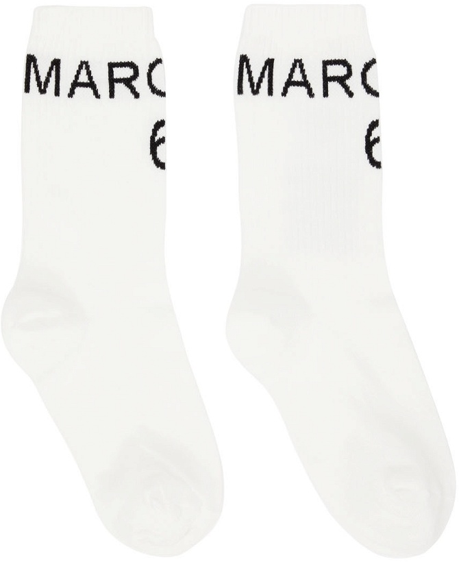 Photo: MM6 Maison Margiela Off-White Logo Socks