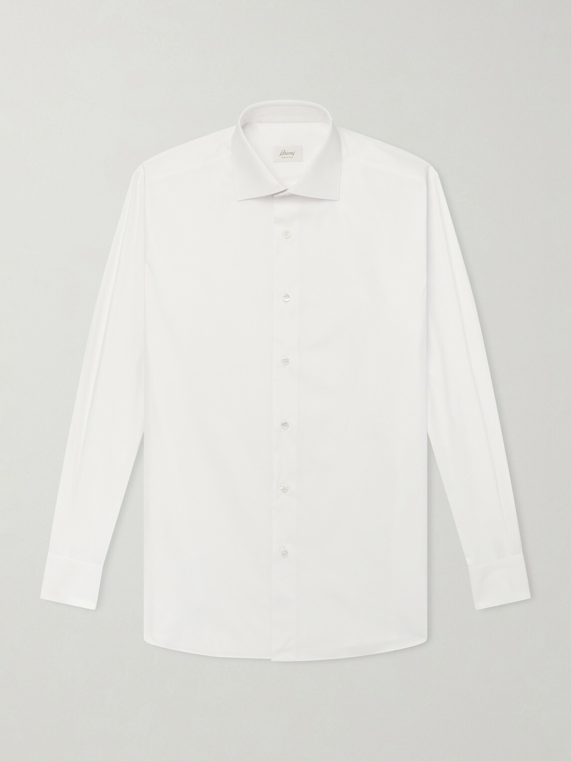 Brioni - Cutaway-Collar Cotton-Poplin Shirt - White