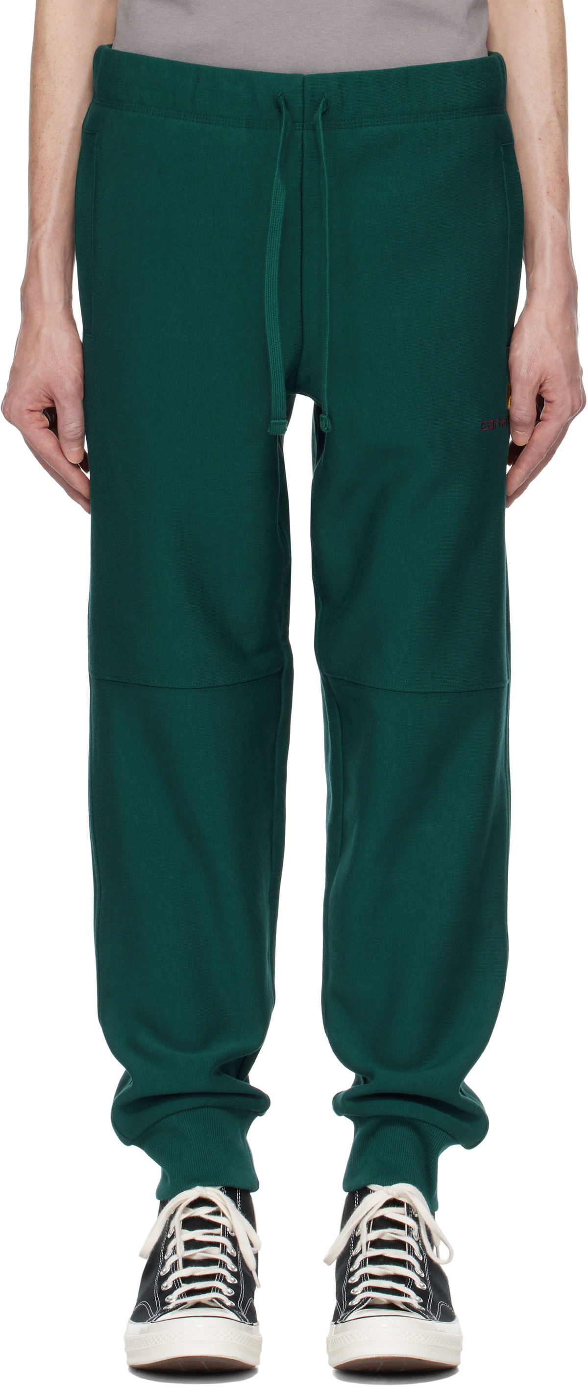 Carhartt Work In Progress Green American Script Sweatpants