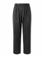 A.P.C. - Renato Straight-Leg Pleated Wool-Blend Trousers - Gray
