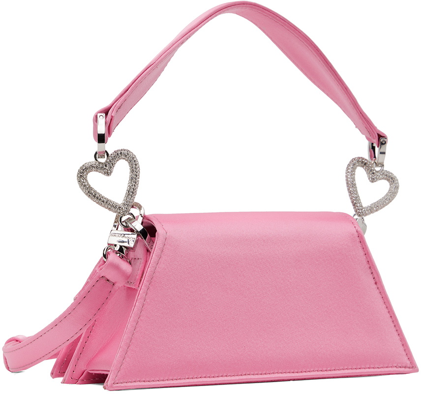 MACH & MACH Pink Mini Triple Heart Samantha Bag MACH & MACH