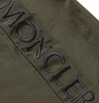 Moncler - Logo-Embroidered Grosgrain-Trimmed Shell Shorts - Green