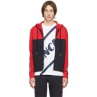 Moncler Red and Black Maglia Cardigan Hoodie