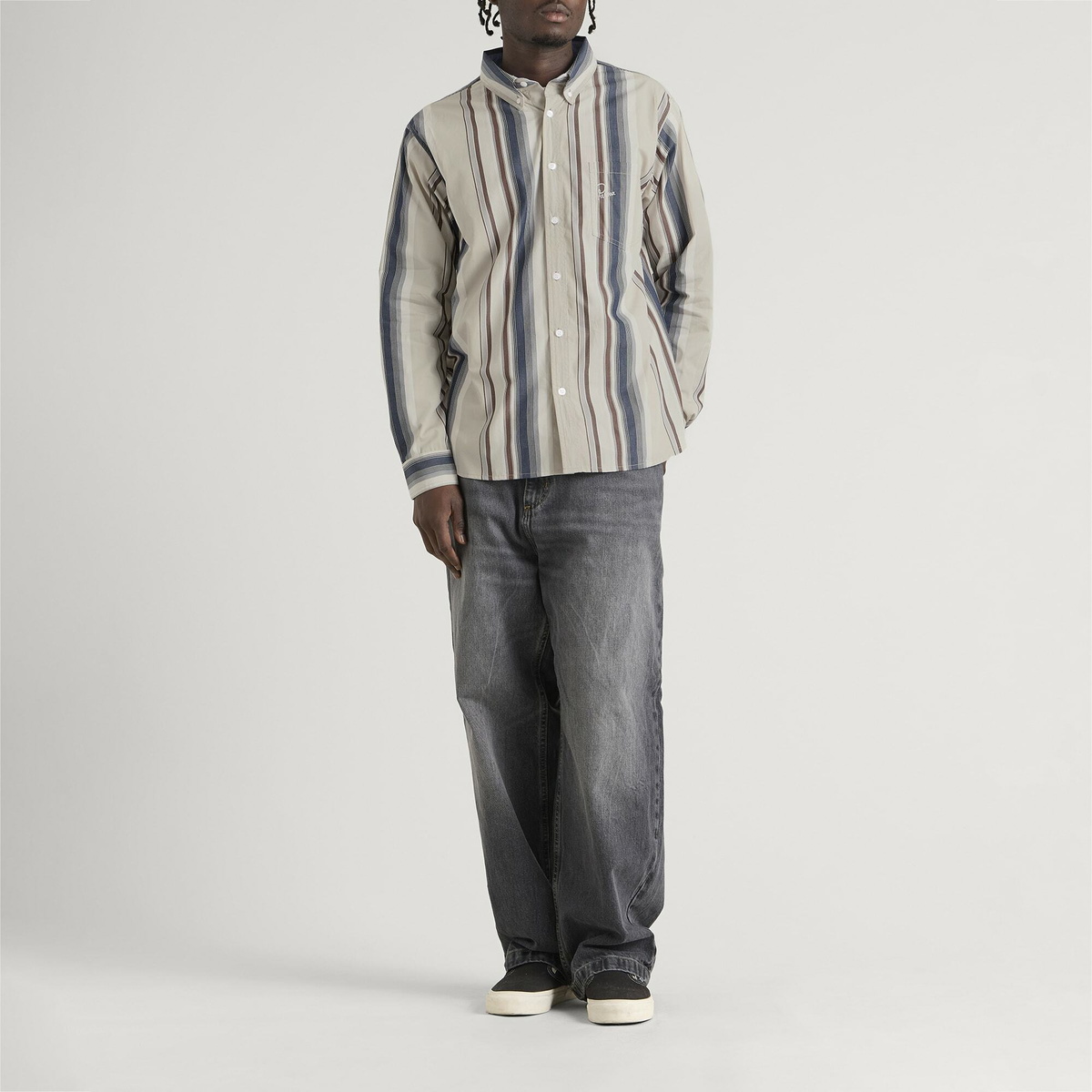By Parra Men's Vertical Darwin Shirt in Grey