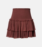 Poupette St Barth Farrah tiered miniskirt