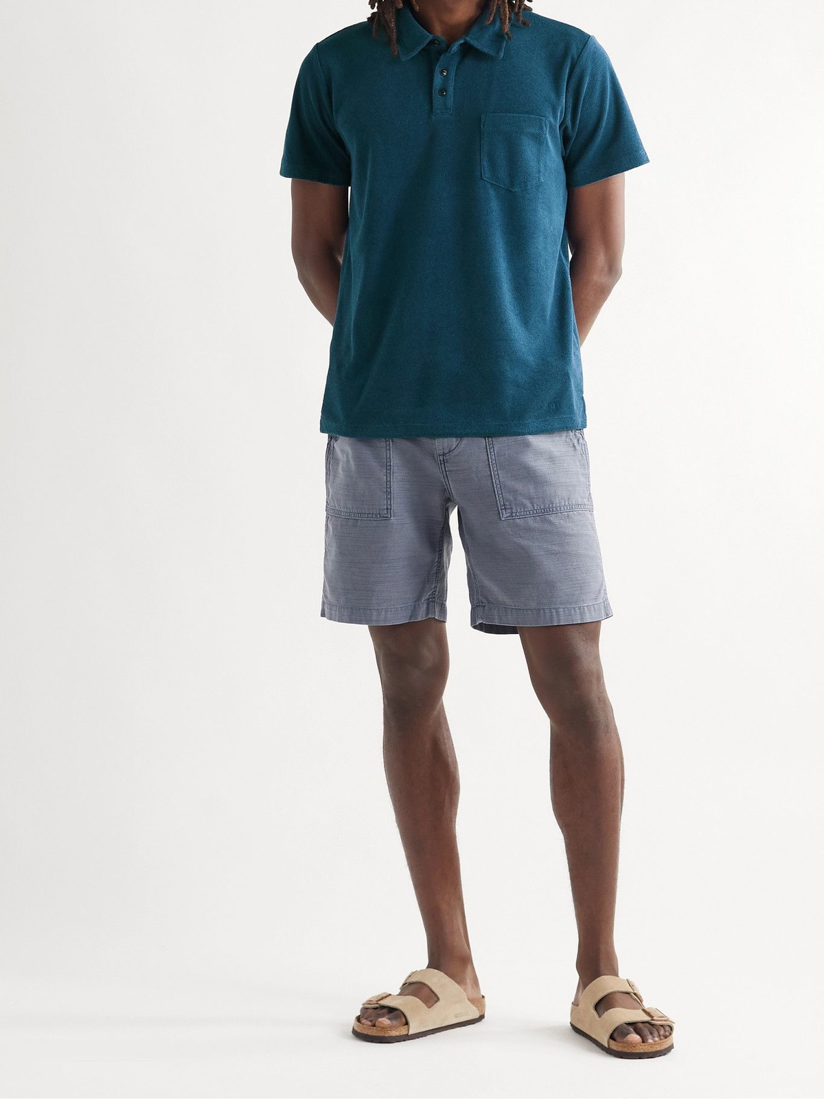 OUTERKNOWN - Hightide Organic Cotton-Blend Terry Polo Shirt - Blue ...