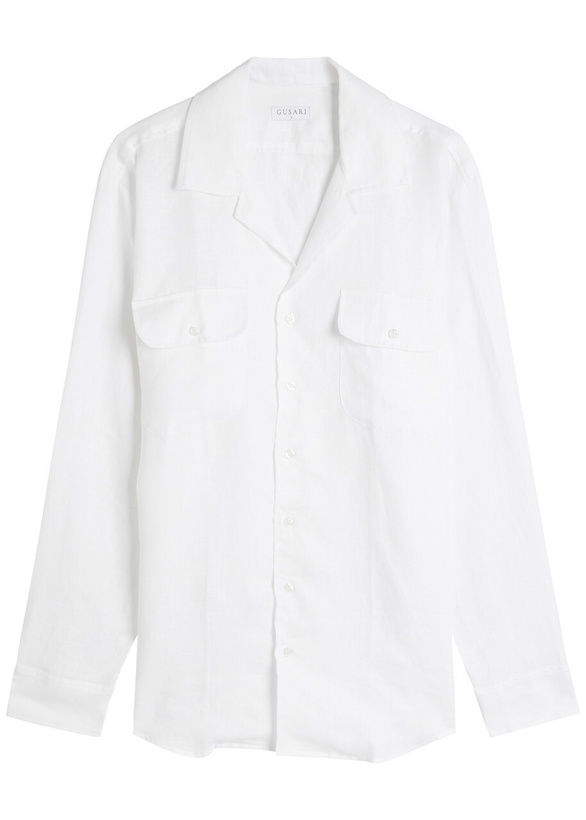 Photo: Gusari Safari Linen Shirt White