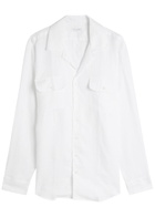 Gusari Safari Linen Shirt White
