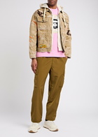 Aape Layered Camouflage Denim Jacket Beige