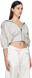 Ottolinger Gray Cropped Short Sleeve Hoodie