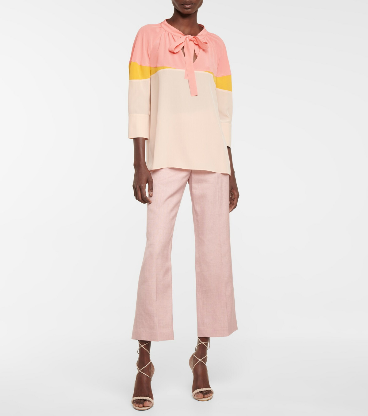 Haut Stella McCartney Lola En Coton Et Soie - Taille 44, Blanc - Occasion Très Bon état