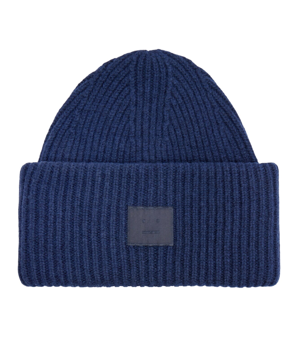 Acne Studios Blue Large Logo Beanie Acne Studios