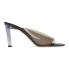 Wandler Black and Transparent Isa Heeled Sandals