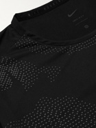 Nike Running - Reflective-Trimmed Dri-FIT Jersey Top - Black