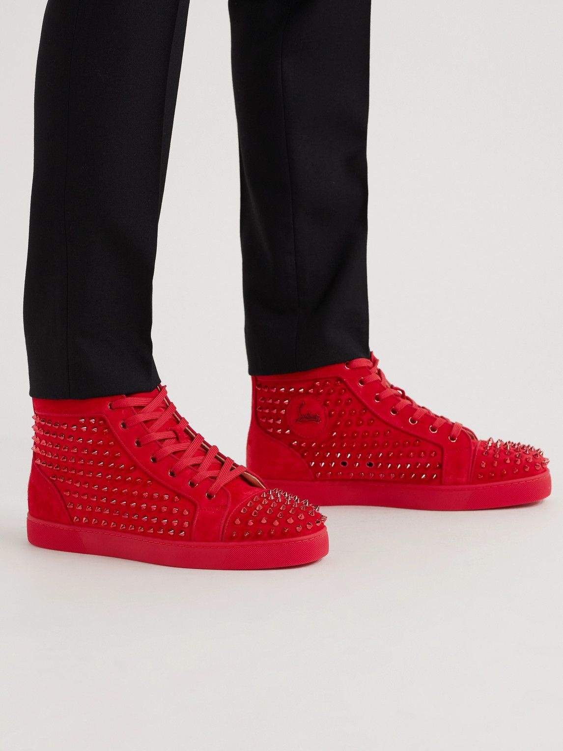 2023 Top Quality White Spikes Red Bottoms Sneakers Orlato Spikes Flat  Trainers High Top Men Women Red Bottoms Shoes Outdoor Casual Shoes From  Xuexiao01, $68.79