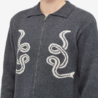 Heresy Men's Wyrm Knit Shirt in Charcoal