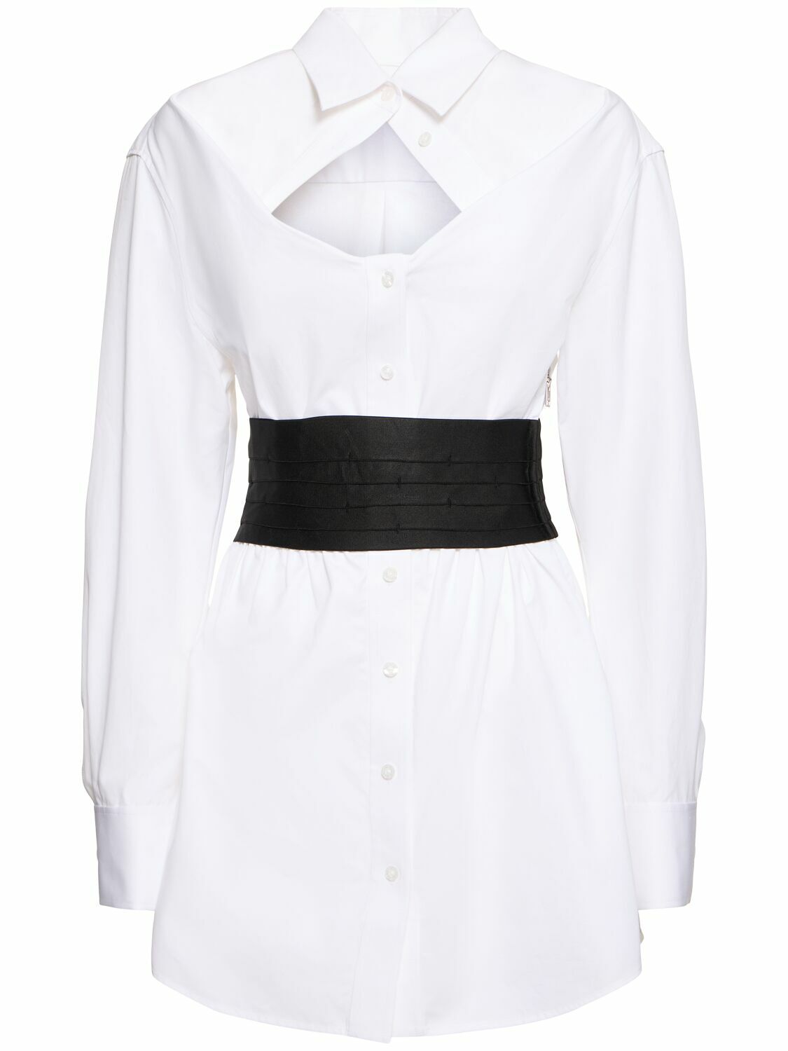 ALEXANDER WANG Mini Shirt Dress with Elastic Insert
