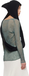 ISSEY MIYAKE Black Stream Stole Scarf