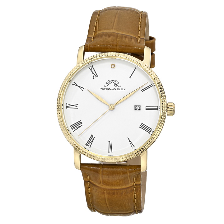 Photo: Porsamo Bleu Veritas 1 Quartz White Dial Mens Watch 1361DVEL