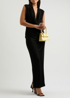 Helmut Lang Satin-jersey Maxi Skirt Black