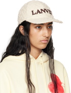 Lanvin Off-White Herringbone Motif Lanvin Cap