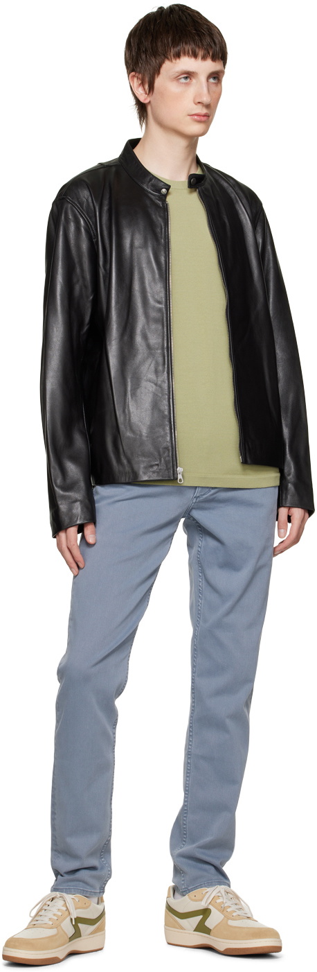 rag & bone Black Archive Café Racer Leather Jacket