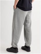ACNE STUDIOS - Tapered Logo-Appliquéd Cotton-Jersey Sweatpants - Gray