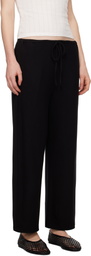 LESET Black Lauren Crop Drawstring Lounge Pants