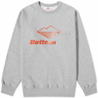Battenwear Men's Team Reach Up Crew Sweat in Heather Grey