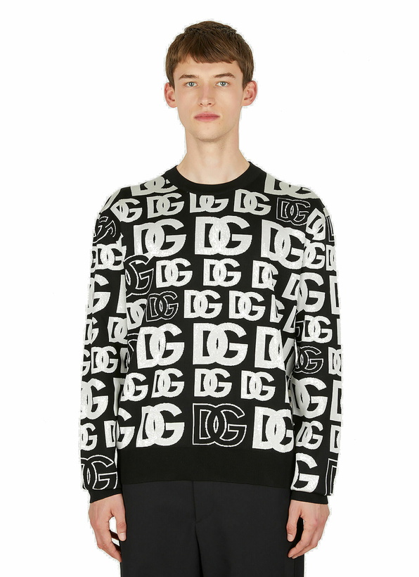 Photo: Jacquard Logo Sweater in Black