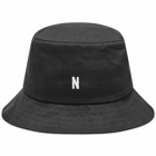 Norse Projects Men's Twill Bucket Hat in Black