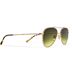 Mr Leight - Ichi S Aviator-Style Gold-Tone Sunglasses - Gold