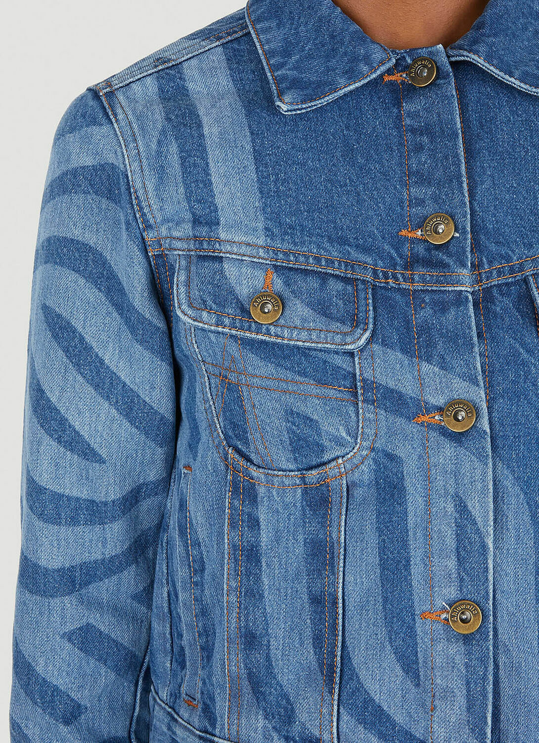 Ahluwalia Laser Motif Denim Jacket