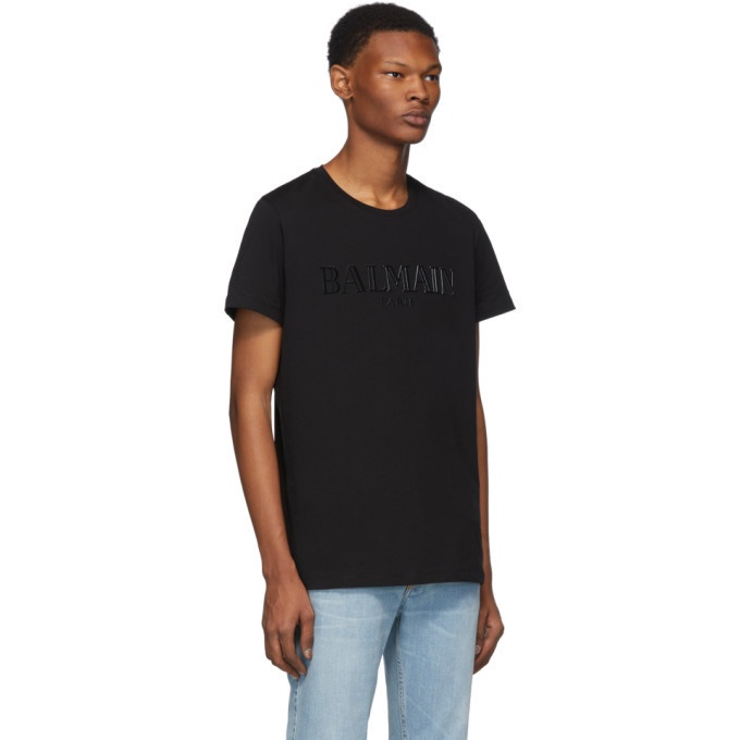 Balmain Black Logo Applique T-Shirt Balmain