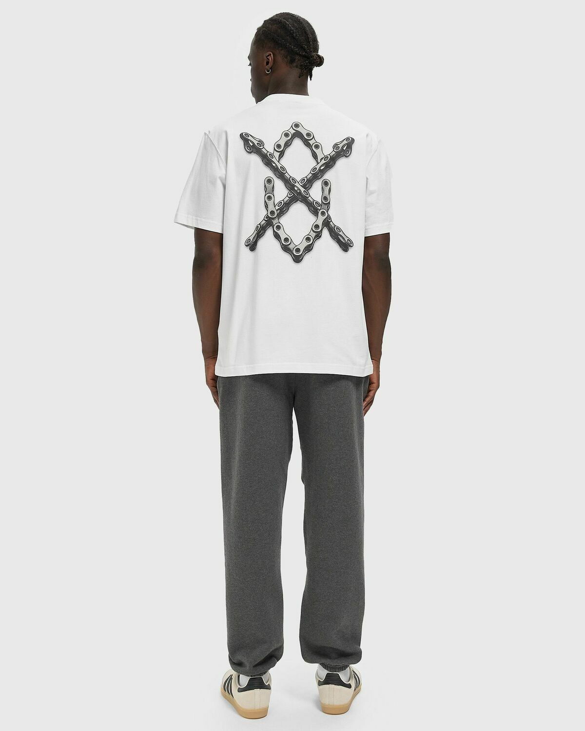 Daily Paper CHAIN SHIELD TEE White Mens Shortsleefe
