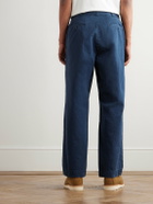 Remi Relief - Straight-Leg Cotton-Twill Trousers - Blue