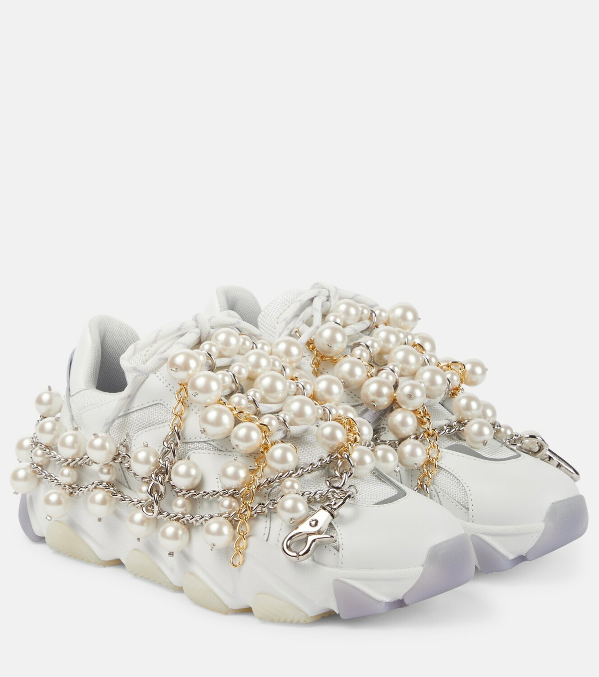 Junya Watanabe Embellished leather sneakers