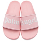 Palm Angels Pink Logo Slides