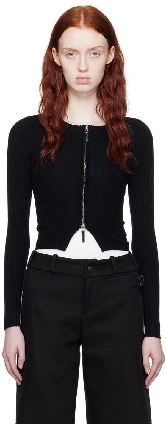 Fax Copy Express Black Tight Sweater