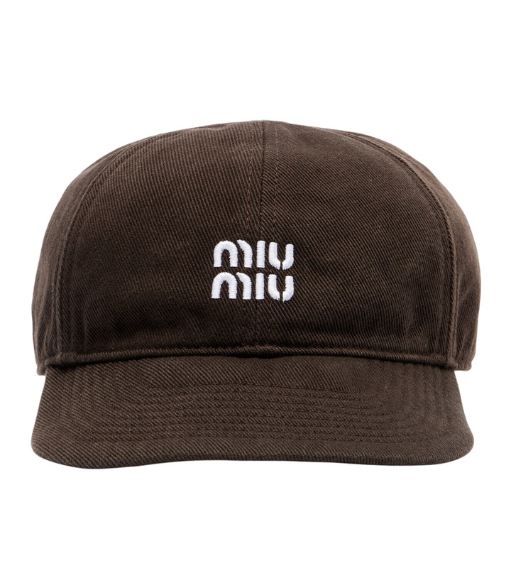 Photo: Miu Miu Logo cotton baseball cap