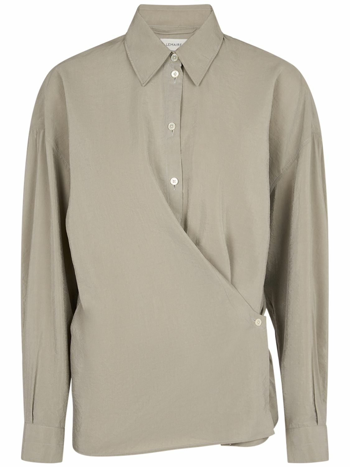 LEMAIRE - Straight Collar Twisted Silk Blend Shirt Lemaire