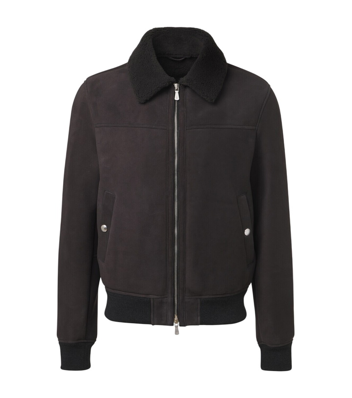 Photo: Eleventy Shearling-lined suede jacket