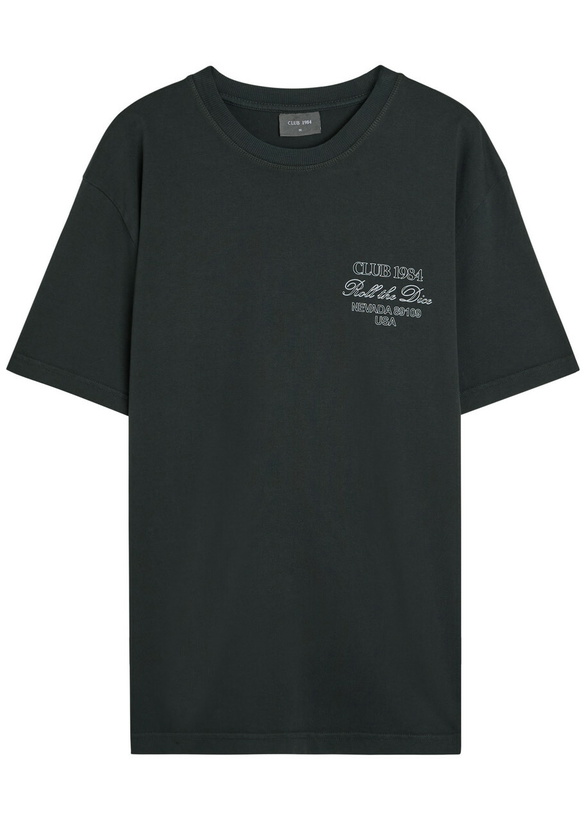 Photo: Club 1984 Roll The Dice Printed Cotton T-shirt Black