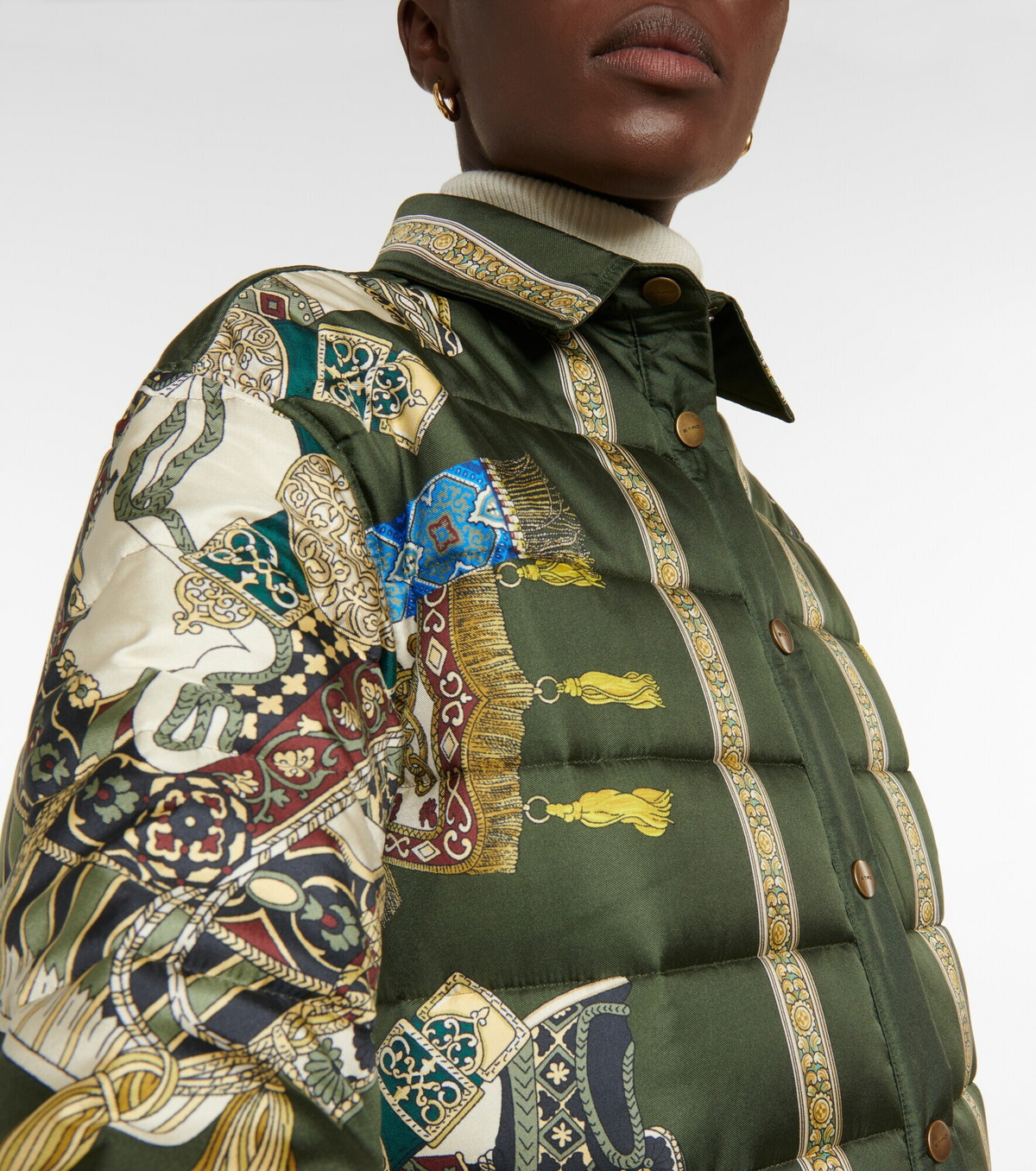 Etro - Printed quilted silk jacket Etro