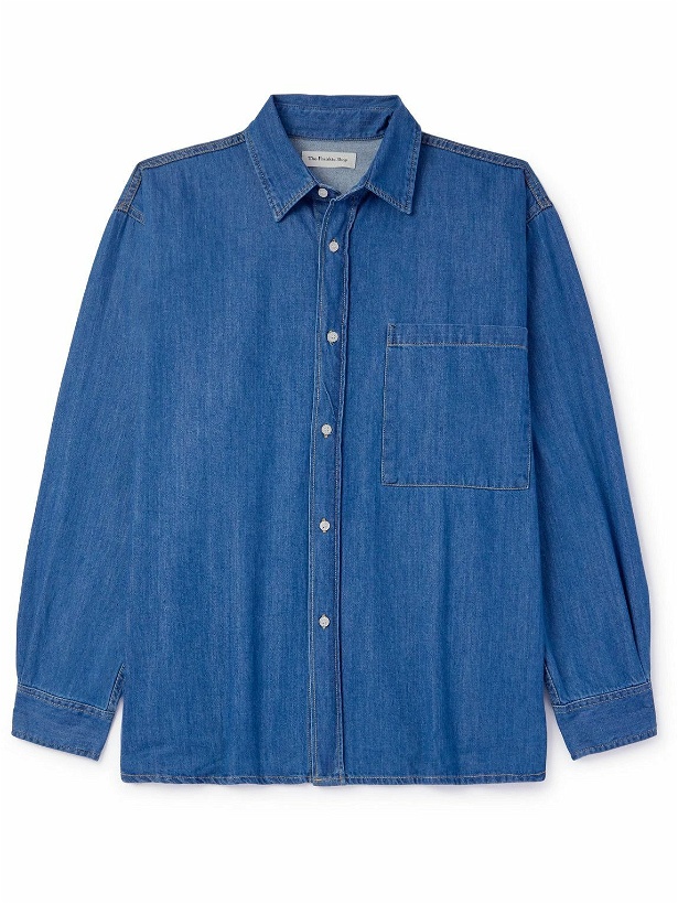 Photo: The Frankie Shop - Tanner Oversized Denim Shirt - Blue