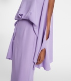 Taller Marmo Bacall draped satin gown